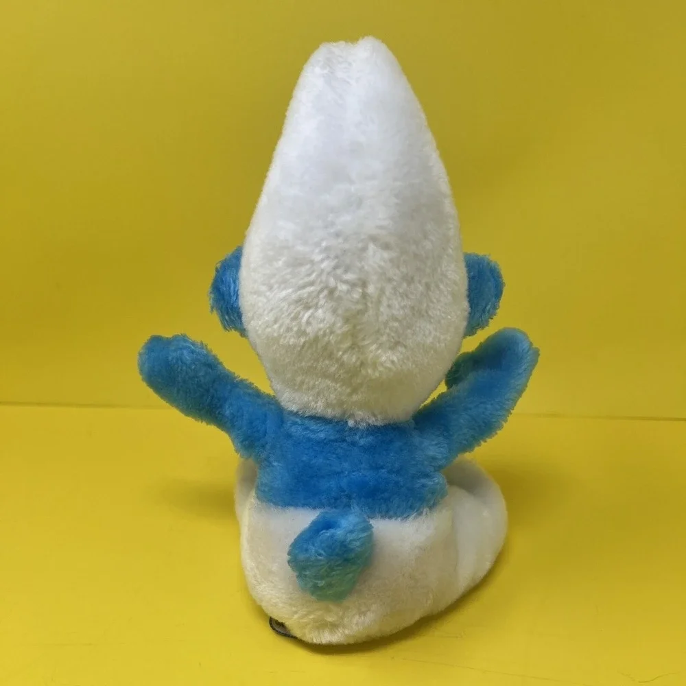 Vintage Smurf Plush Wallace Berrie 1980 Blue White 8